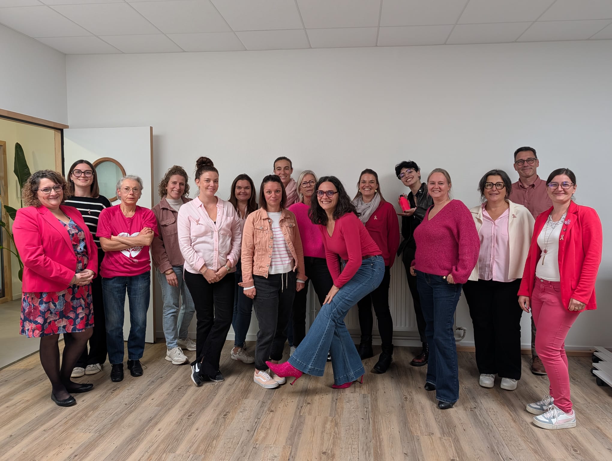 équipe du siège pour octobre rose
