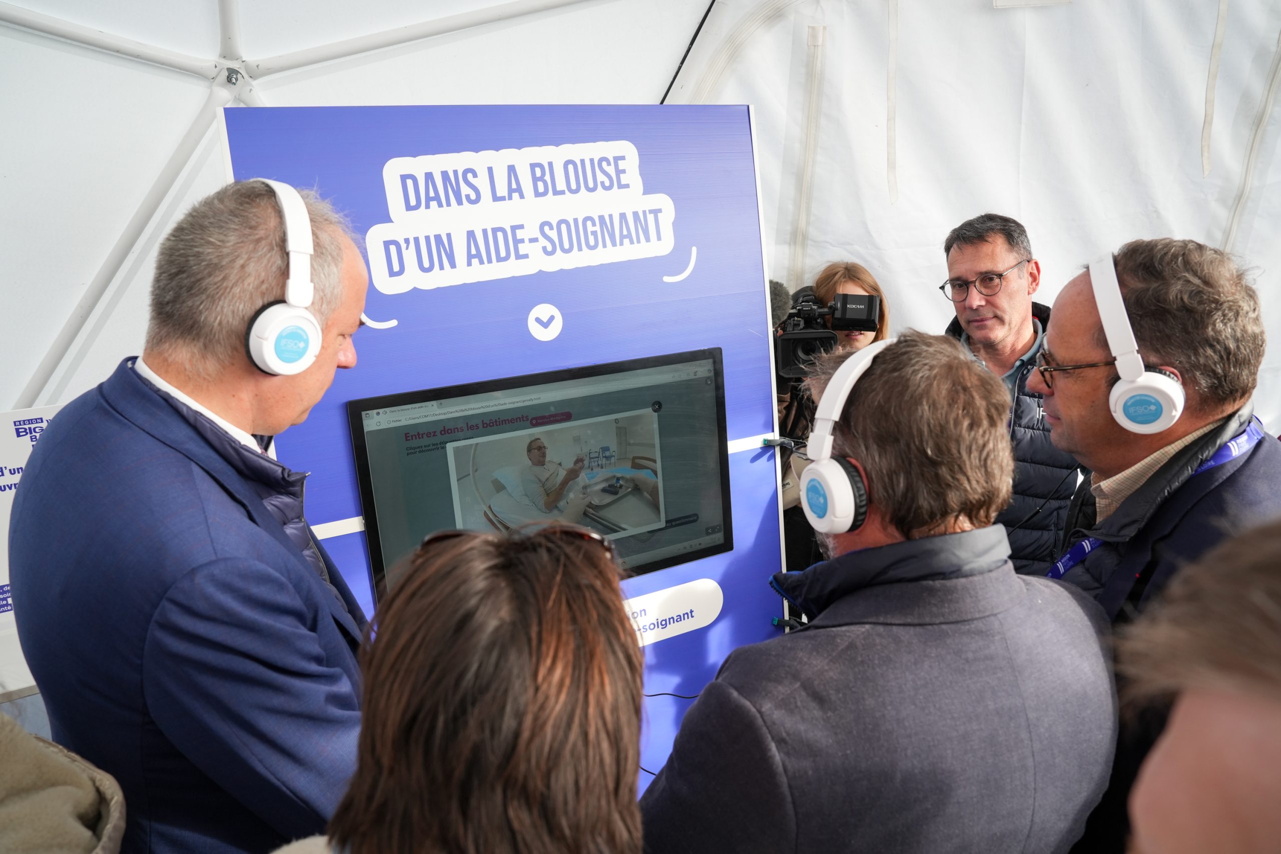 Visite de Sébastien JALLET et Jean-Luc Catanzaro sur le stand de l'IFSO