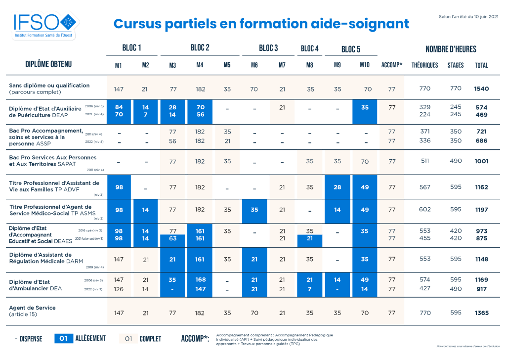 parcours partiel formation aide soignante